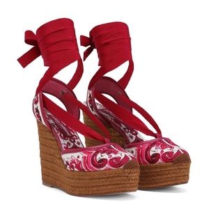 New Dolce&Gabbana Majolica-print espadrilles